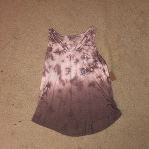 Purple tye dye tank top
